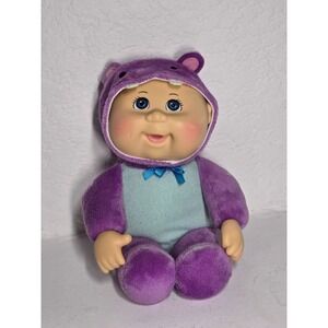 Cabbage Patch Kids Cuties Plush Doll Purple Hippo Costume Baby 8" CPK Stuffed To